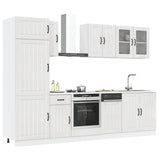 8 Piece Kitchen Cabinet Set Lucca High Gloss White Engineered Wood 3314803