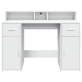 Desk with LED Lights White 120x55x91 cm Engineered Wood 3309411