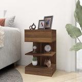 Bedside Cabinet Brown Oak 40x35x65 cm Engineered Wood 816045