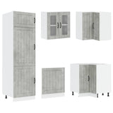 14 Piece Kitchen Cabinet Set Lucca Concrete Grey Engineered Wood 3314985