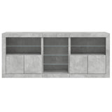 Sideboard with LED Lights Concrete Grey 162x37x67 cm 3209033