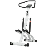 Foldable Stepper Machine with 12-Level Hydraulic Resistance, Step Machine Exerciser with LCD Monitor T3398P376848