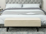 47L Teddy Fleece Storage Ottoman - Cream T3398P343452