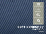 Small Two-Seater Corduroy Sofa - Blue T3398P329916
