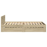 Bed Frame with Headboard without Mattress Sonoma Oak 75x190 cm Small Single 3295620