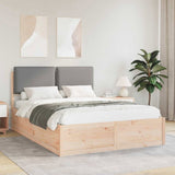 Bed Frame with Upholstered Headboard Light Grey 160 x 200 cm 3398114