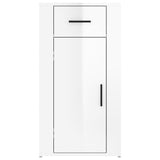 Desk Cabinet High Gloss White 40x49x75 cm Engineered Wood 816794