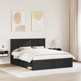 Bed Frame with Headboard Black 160 x 200 cm Solid Pine Wood 3410984