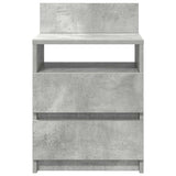 Bedside Cabinet with 2 Drawers Concrete Grey 40x33x60 cm 858566