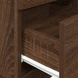 Bedside Cabinets 2 pcs with 2 Drawers Brown Oak 36x36x68 cm 858591
