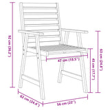 5 Piece Garden Dining Set Solid Wood Acacia 3283570
