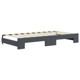 Daybed with Trundle&Drawers without Mattress Dark Grey 90x190 cm 3197024