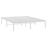 ZNTS Metal Bed Frame without Mattress White 160x200cm 350916