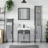 4 Piece Bathroom Cabinet Set Grey Sonoma Engineered Wood 3214768