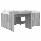 Kids'High Bed Frame with Desk Grey Sonoma Engineered Wood 3422672