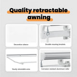 Retractable Awning White 450 x 300 cm Fabric and Aluminium 3330984