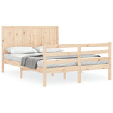 Bed Frame without Mattress King Size Solid Wood 3194511