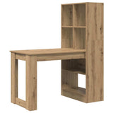 Desk with Shelf Artisan Oak 122 x 67 x 145 cm Engineered Wood 3337264