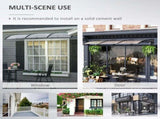 Front Door Canopy, Outdoor Awning, 303 x 96cm Rain Shelter for Window, Porch and Front/Back Door, T3398P314729