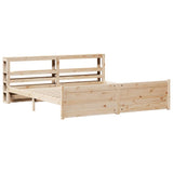 Bed Frame with Headboard without Mattress 180x200 cm Super King 3306027