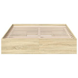 Bed Frame with Drawers without Mattress Sonoma Oak 120x190 cm Small Double 3280701