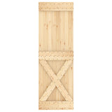 Sliding Door with Hardware Set 70x210 cm Solid Wood Pine 3203169
