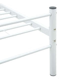 284695 Bed Frame without Mattress White Metal 140x200 cm