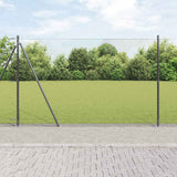 Hexagonal Fence with Concrete Base 50 x 1.5 m PVC-Coated Steel 3353705
