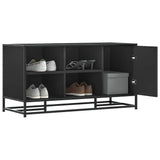 Shoe Bench Black 100x40x53.5 cm Engineered Wood and Metal 849214