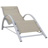 Sun Lounger Cream for loungers, Black and Silver for table 310536