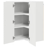 Wall Corner Cabinet PORTO High Gloss White 57 x 57 x 80 cm 885429