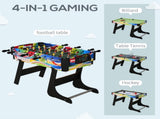 Folding Multi Gaming Table 4 in 1 Hockey, Football Table, Table Tennis, Billiards For Play Fun T3398P425070