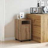 Cabinet with Wheels Artisan Oak 33x38x60 cm Engineered Wood 856563