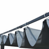 Gazebo with Roof Poly Rattan 300x300x220 cm Grey and Anthracite 44818