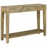 Console Table Natural Grey 110 x 30 x 80 cm Solid Mango Wood 42003316
