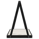 Kids Bed Frame Black 80x160 cm Solid Wood Pine 834530