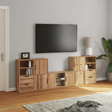 5 Piece TV Units with Storage ODDA Solid Wood Pine 3365374