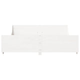 Bed Frame without Mattress White 180x200 cm Super King Solid Wood Pine 3302274