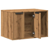 Cat Litter Box Enclosure Artisian Oak 60x40x40 cm Engineered Wood 857732