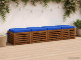 4-Piece Seat Cushions SOEST 4 pcs 100% Polyester Royal Blue 945256