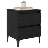 Bedside Cabinet Black oak 40 x 35 x 50 cm Engineered wood 871922