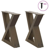 Coffee Table Legs 2 pcs Natural Steel 30x cm Steel 4012679