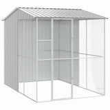 Bird Cage with Storage Grey 215 x 310 x 247 cm Galvanised Steel 3325177