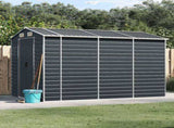 Garden Shed Anthracite Galvanised Steel Large Garden Shed 3188255