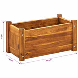Garden Raised Bed Acacia Wood 50x25x25 cm 42565