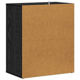 Shoe Cabinet Black Oak 60 x 35 x 70 cm Engineered Wood 862683