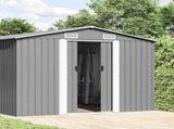 Garden Shed Grey 257x990x181 cm Galvanised steel 47037