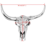 Skull Head Decoration Wall-Mounted Aluminium Silver 243483