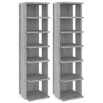 ZNTS Shoe Racks 2 pcs Grey Sonoma 27.5x27x102 cm Engineered Wood 815975
