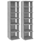 ZNTS Shoe Racks 2 pcs Grey Sonoma 27.5x27x102 cm Engineered Wood 815975